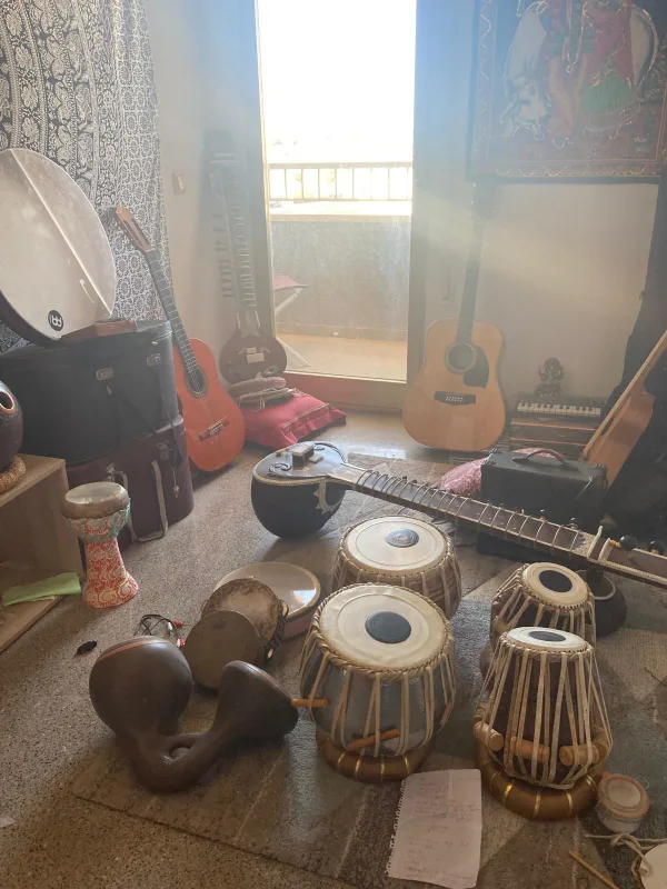 My instruments: guitar, tabla, sitar, udu, bass and more